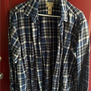 Blue Plaid Button-Down Flannel Shirt by Woolrich